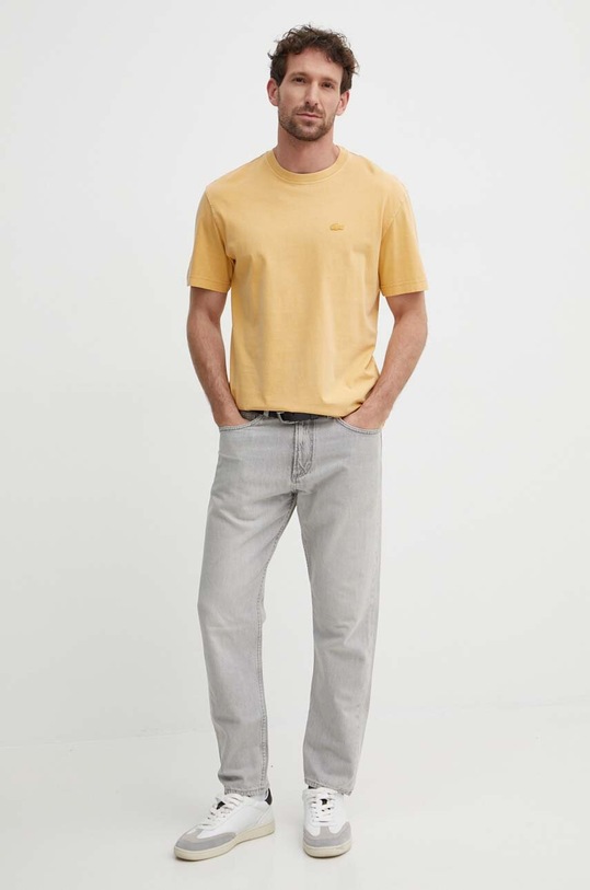 Bavlněné tričko Lacoste TH8312 oranžová SS24