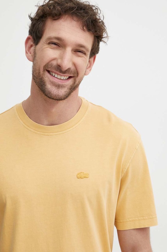 Bavlněné tričko Lacoste oranžová TH8312