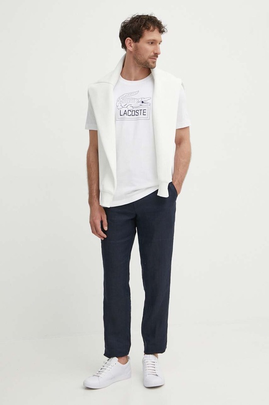 Lacoste t-shirt TH9068 beżowy SS24
