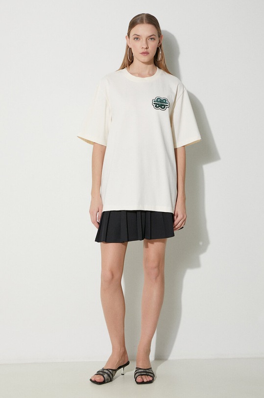 Îmbrăcăminte Filling Pieces tricou din bumbac T-shirt Gowtu 74433929936 bej