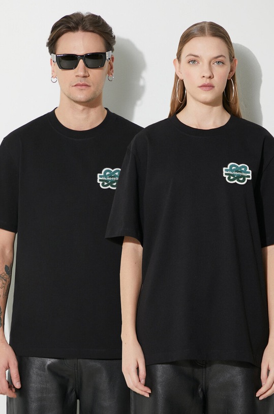 Filling Pieces tricou din bumbac T-shirt Gowtu bumbac negru 74433921861