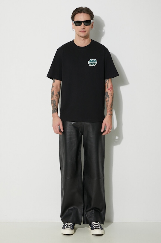 Oblečení Bavlněné tričko Filling Pieces T-shirt Gowtu 74433921861 černá