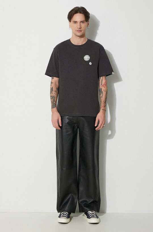 Βαμβακερό μπλουζάκι Filling Pieces T-shirt Petanque 74434031268 γκρί SS24