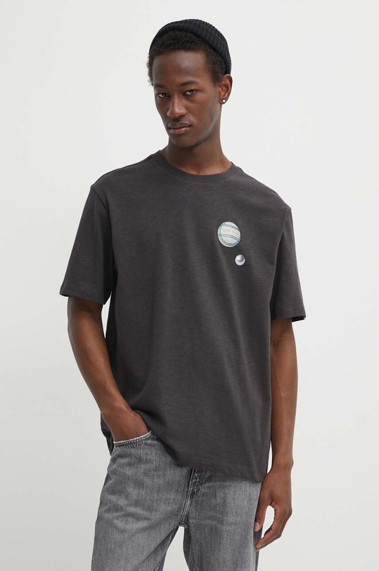 Odzież Filling Pieces t-shirt bawełniany T-shirt Petanque 74434031268 szary