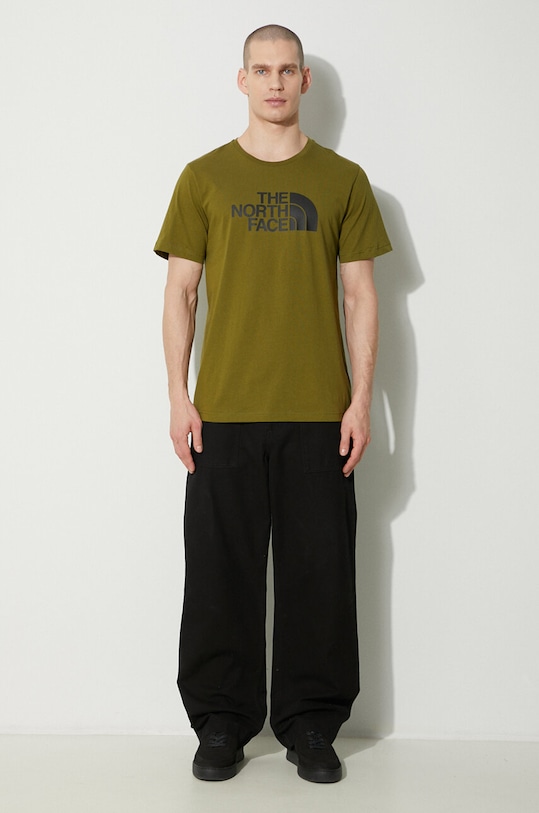 Bavlnené tričko The North Face M S/S Easy Tee NF0A87N5PIB1 zelená SS24
