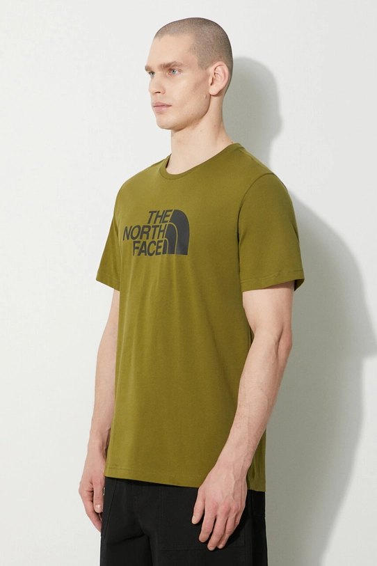 The North Face tricou din bumbac M S/S Easy Tee verde NF0A87N5PIB1