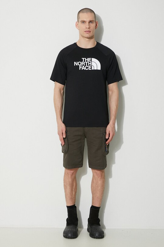 The North Face cotton t-shirt M S/S Raglan Easy Tee NF0A87N7JK31 black SS24