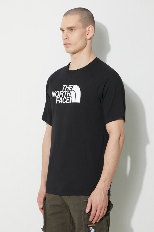 The North Face cotton t-shirt M S/S Raglan Easy Tee black NF0A87N7JK31