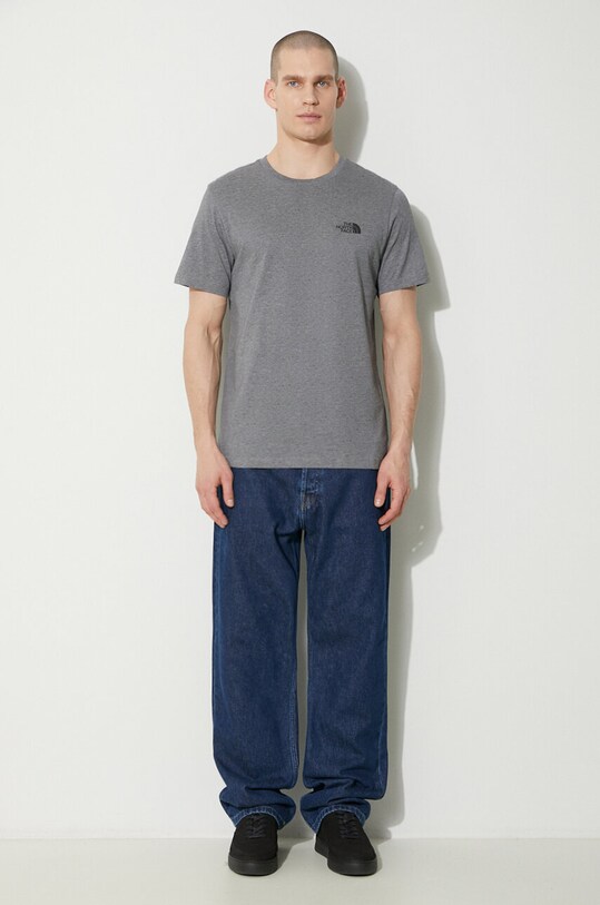 Μπλουζάκι The North Face M S/S Simple Dome Tee NF0A87NGDYY1 γκρί SS24