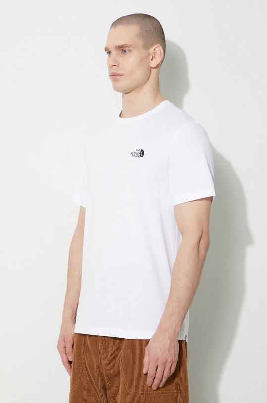 The North Face tricou M S/S Simple Dome Tee alb NF0A87NGFN41