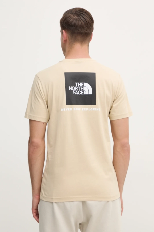 Odzież The North Face t-shirt bawełniany M S/S Redbox Tee NF0A87NP3X41 beżowy