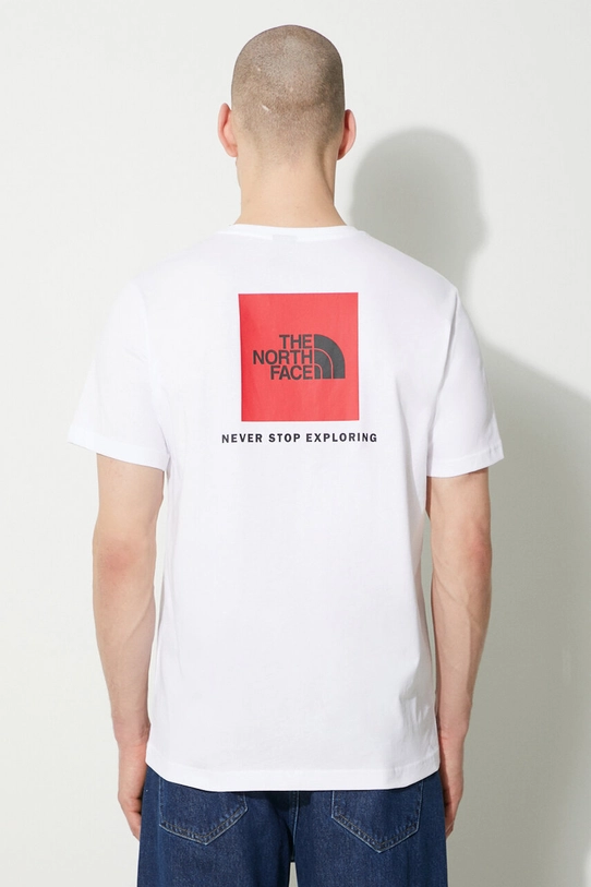 The North Face t-shirt in cotone M S/S Redbox Tee bianco NF0A87NPFN41