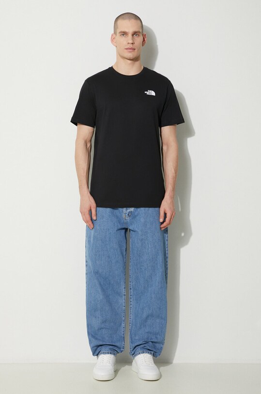 The North Face tricou din bumbac M S/S Redbox Tee NF0A87NPJK31 negru SS24