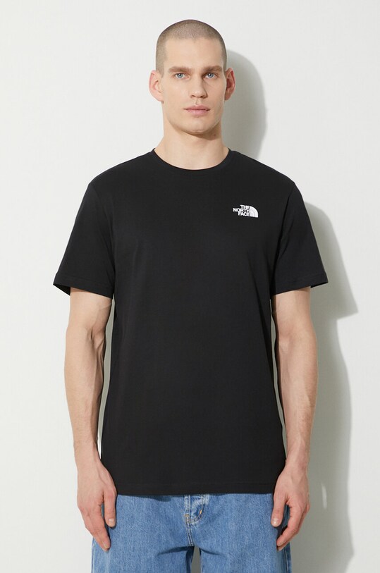 The North Face tricou din bumbac M S/S Redbox Tee negru NF0A87NPJK31
