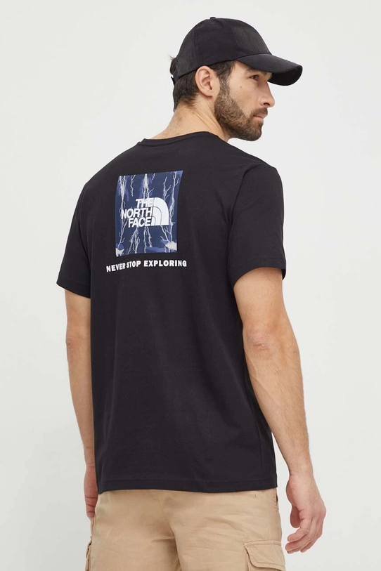 Odzież The North Face t-shirt bawełniany M S/S Redbox Tee NF0A87NPYGO1 czarny