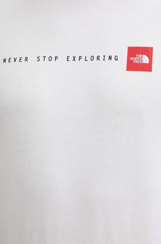 Bavlnené tričko The North Face M S/S Never Stop Exploring Tee NF0A87NSFN41 biela