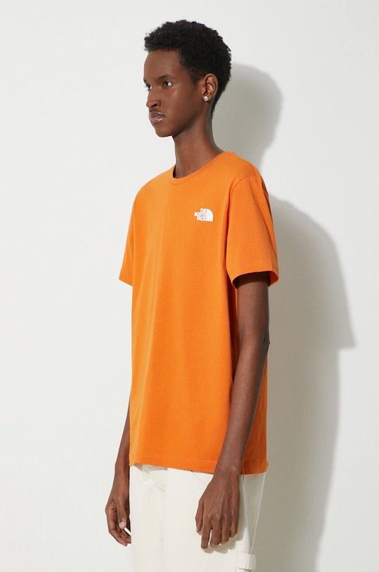 Bavlnené tričko The North Face M S/S Redbox Celebration Tee oranžová NF0A87NVPCO1