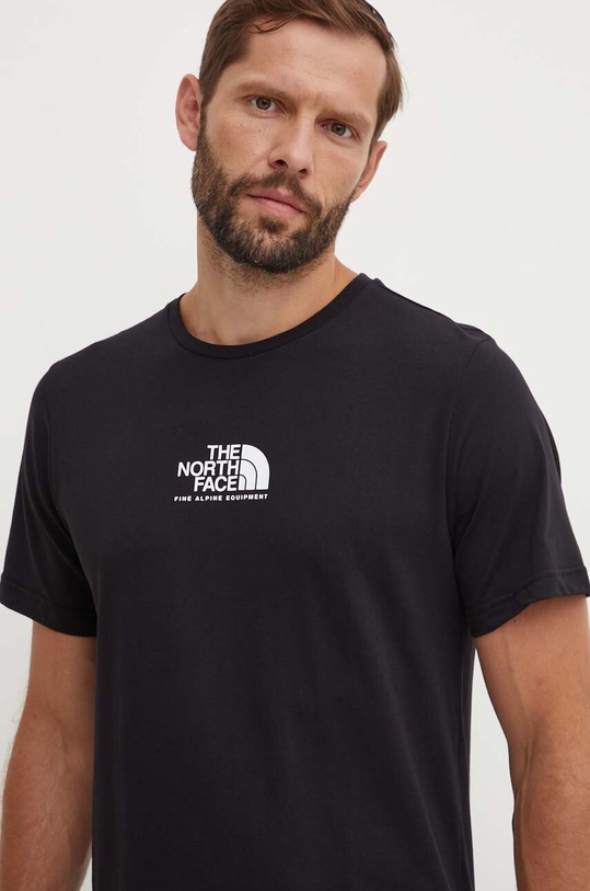 The North Face tricou din bumbac M S/S Fine Alpine Equipment Tee 3 negru NF0A87U3JK31