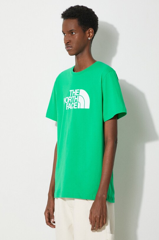 Памучна тениска The North Face M S/S Easy Tee зелен NF0A87N5PO81