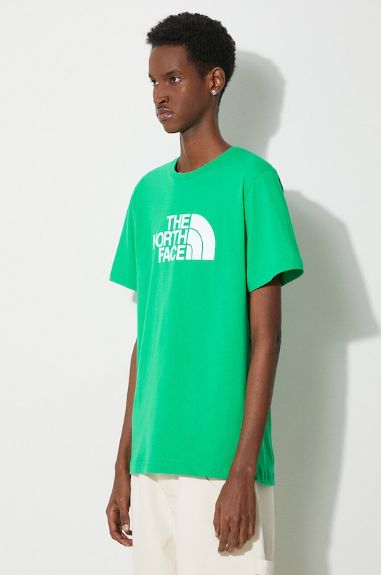 The North Face t-shirt bawełniany M S/S Easy Tee zielony NF0A87N5PO81