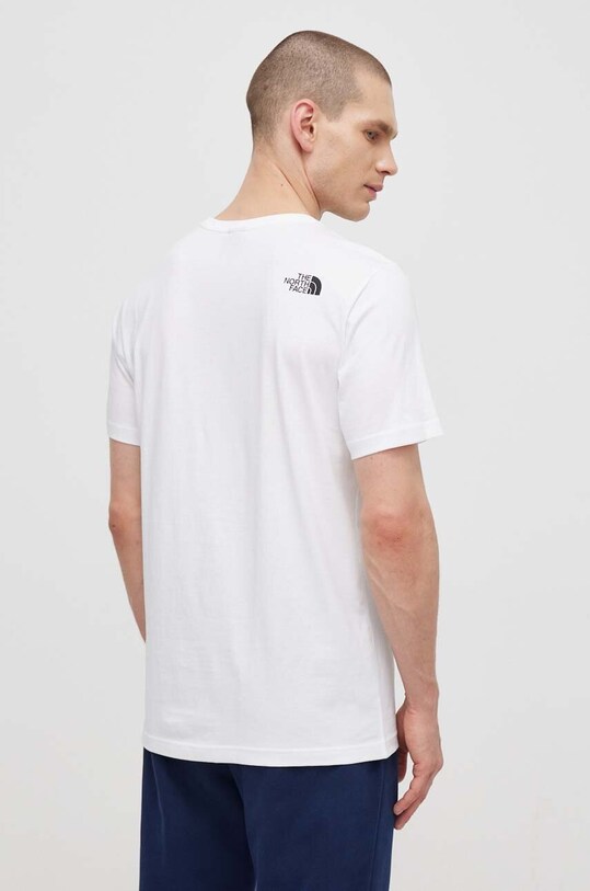 Odzież The North Face t-shirt bawełniany M S/S Fine Tee NF0A87NDFN41 biały