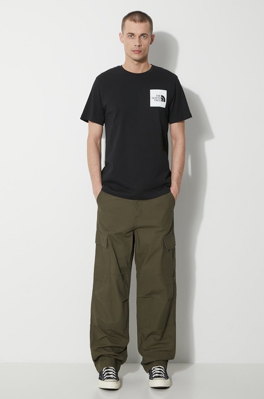 The North Face t-shirt in cotone M S/S Fine Tee NF0A87NDJK31 nero SS24