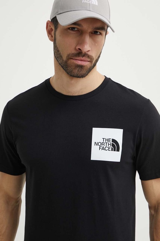 Odzież The North Face t-shirt bawełniany M S/S Fine Tee NF0A87NDJK31 czarny