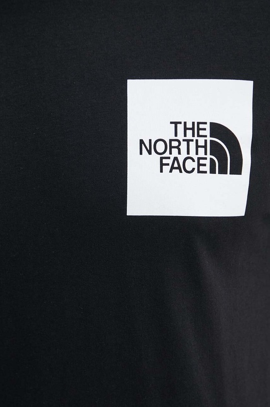 The North Face t-shirt bawełniany M S/S Fine Tee czarny NF0A87NDJK31