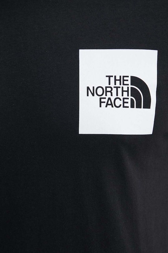The North Face t-shirt bawełniany M S/S Fine Tee czarny NF0A87NDJK31
