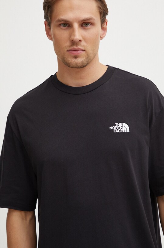 The North Face tricou din bumbac M S/S Essential Oversize Tee negru NF0A87NRJK31