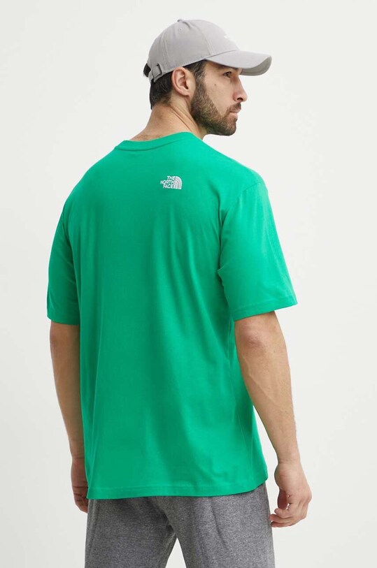 Odzież The North Face t-shirt bawełniany Essential NF0A87NRPO81 zielony