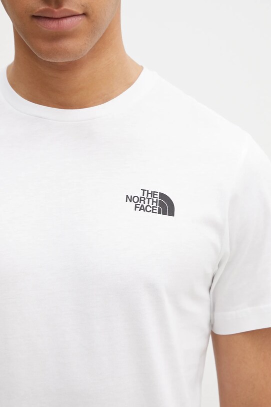 The North Face tricou din bumbac M S/S Redbox Celebration Tee alb NF0A87NVFN41