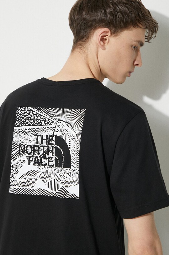 The North Face pamut póló M S/S Redbox Celebration Tee pamut fekete NF0A87NVJK31