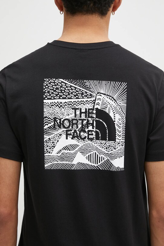 Памучна тениска The North Face M S/S Redbox Celebration Tee черен NF0A87NVJK31
