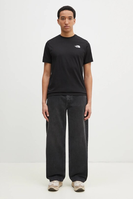 Памучна тениска The North Face M S/S Redbox Celebration Tee NF0A87NVJK31 черен