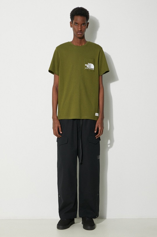 The North Face cotton t-shirt M Berkeley California Pocket S/S Tee NF0A87U2PIB1 green SS24