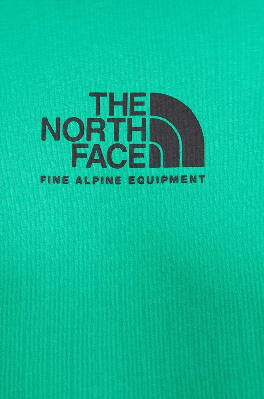The North Face t-shirt bawełniany M S/S Fine Alpine Equipment Tee 3 NF0A87U3PO81 zielony