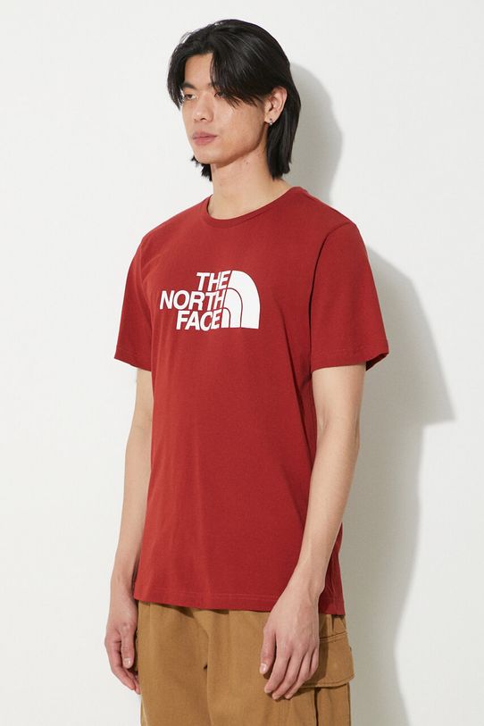 Pamučna majica The North Face M S/S Easy Tee bordo NF0A87N5POJ1