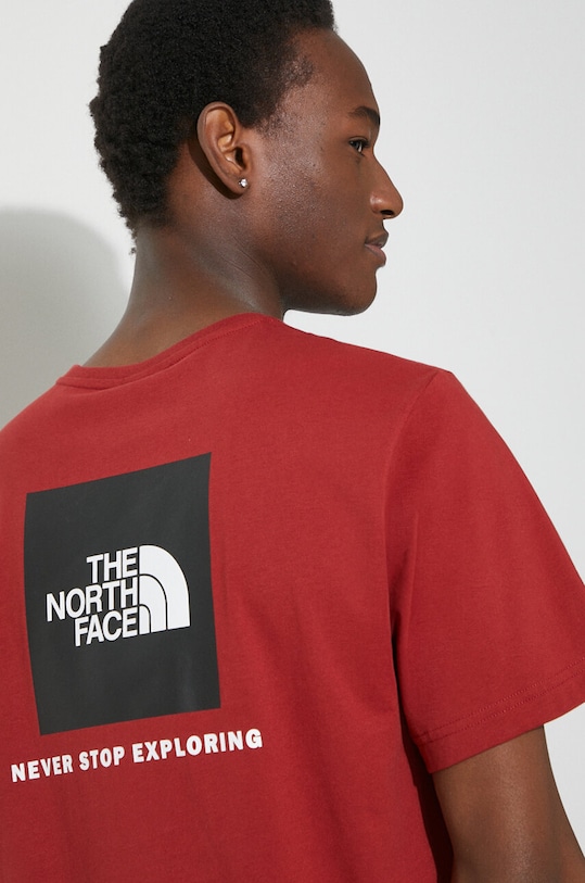 The North Face tricou din bumbac M S/S Redbox Tee burgundia NF0A87NPPOJ1