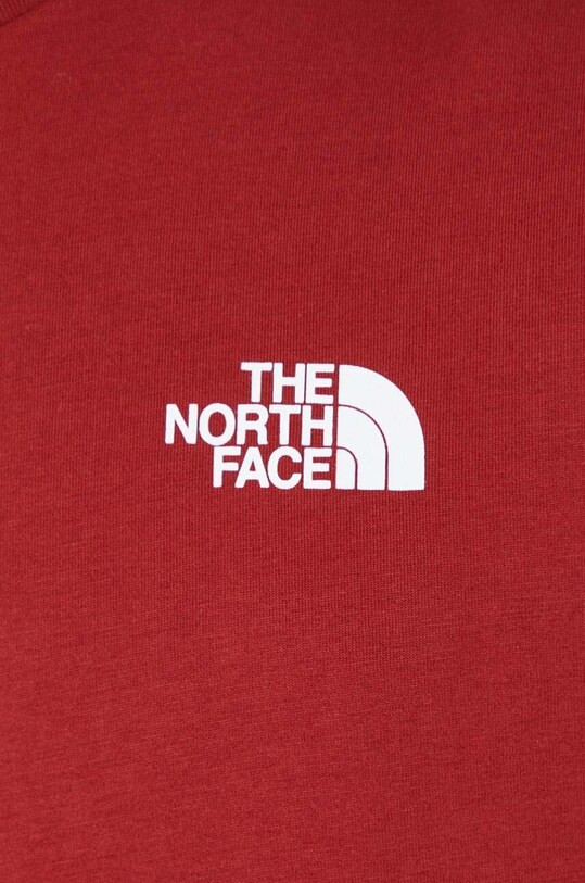 The North Face tricou din bumbac M S/S Redbox Tee NF0A87NPPOJ1 burgundia