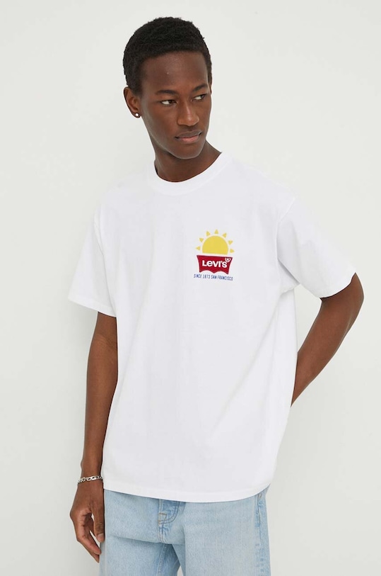 Levi's t-shirt bawełniany biały 0008C