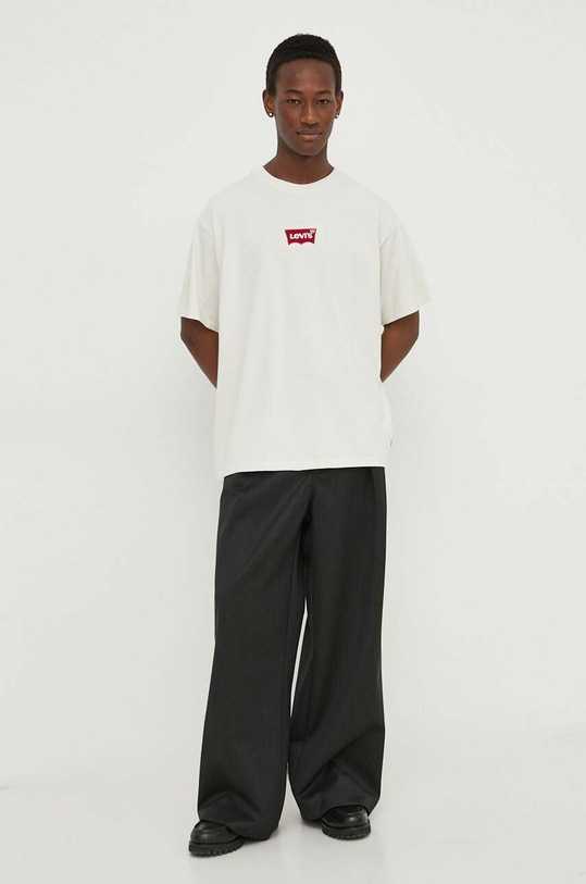 Levi's t-shirt bawełniany aplikacja zielony 0008C