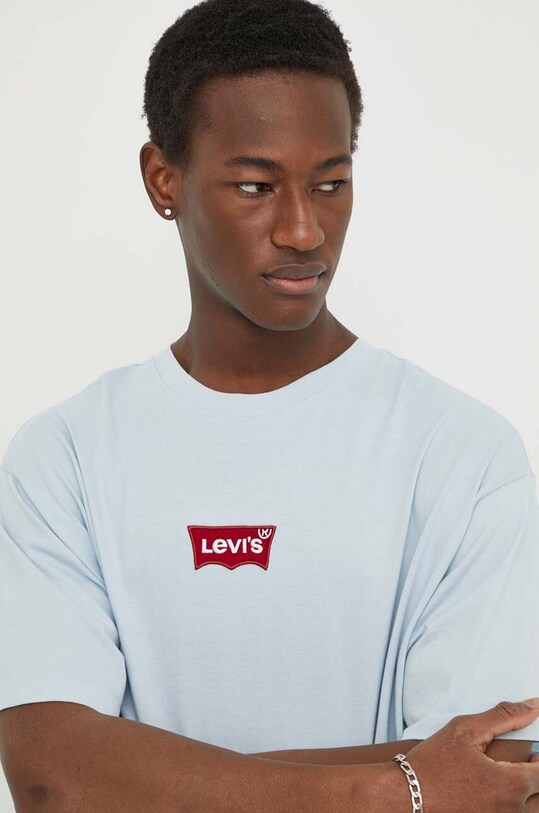 Levi's t-shirt bawełniany niebieski 0008C