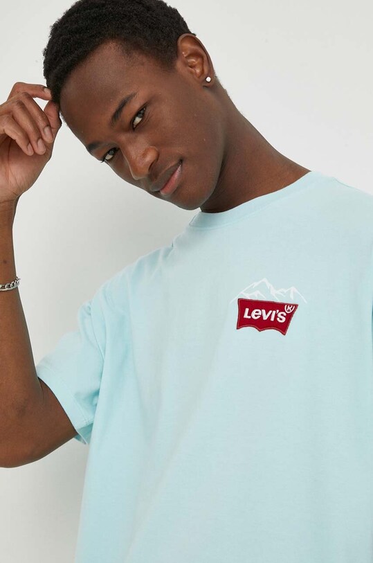 Levi's tricou din bumbac 0008C turcoaz