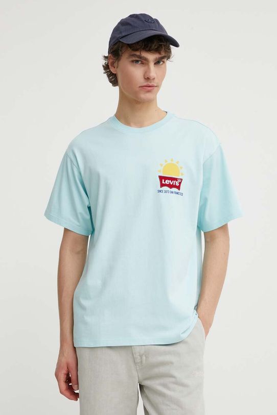 Odjeća Pamučna majica Levi's 0008C tirkizna