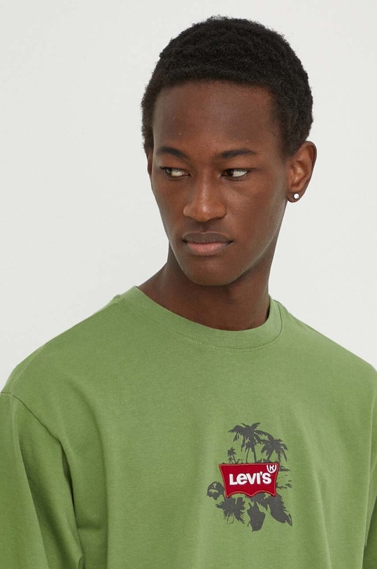 Levi's t-shirt bawełniany 0008C zielony