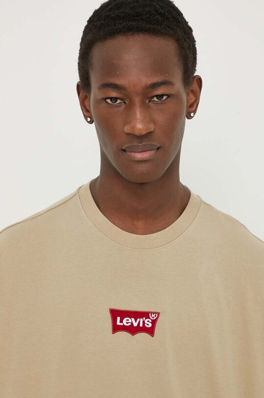 Bavlnené tričko Levi's béžová 0008C