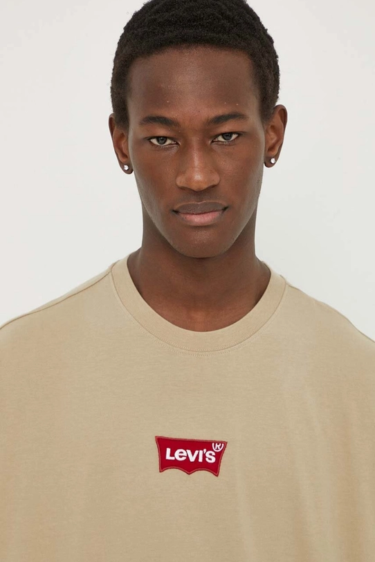 Levi's t-shirt bawełniany beżowy 0008C