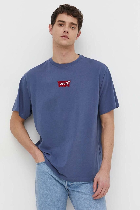 Levi's tricou din bumbac imprimeu albastru 0008C