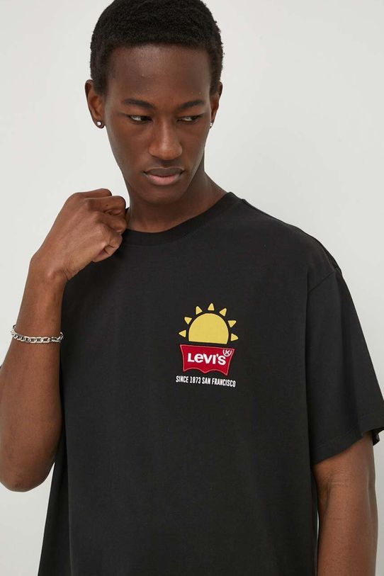 Pamučna majica Levi's 0008C crna